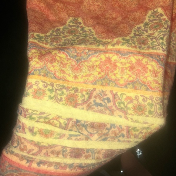 Orange/Yellow Indian Pattern Small Stretchy Racerback Tank - Picture 5 of 12